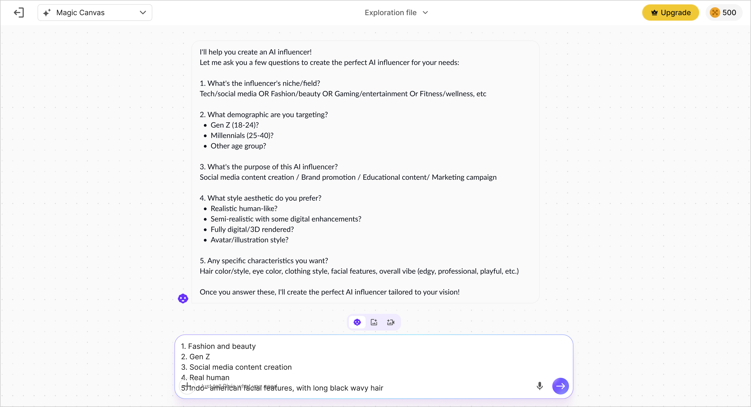 Define persona: structured interview for niche, demographic, aesthetic, and characteristics